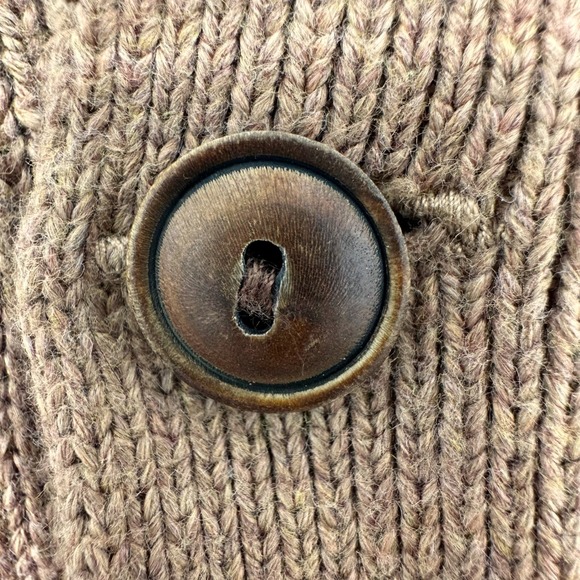 Polo Ralph Lauren Men's Camel Wood Button Sweater XL Knit Embroidered Polo - Picture 7 of 7